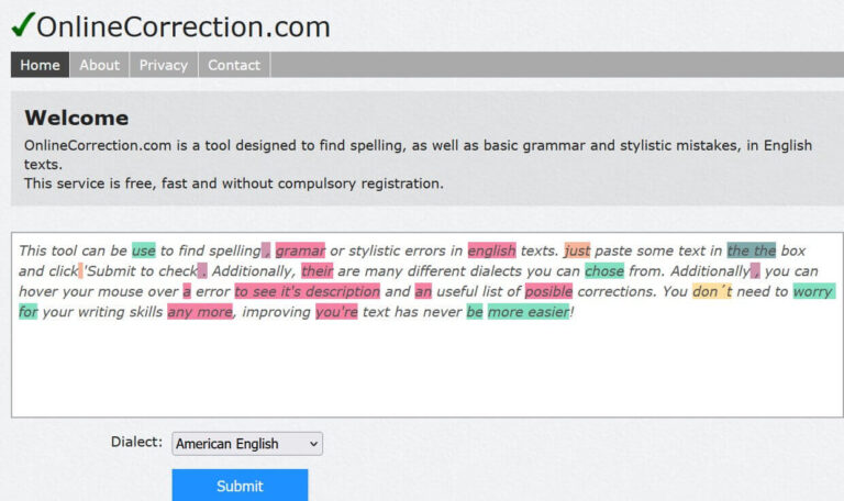 Top 30 Grammar Checking Tools - #8 OnlineCorrection