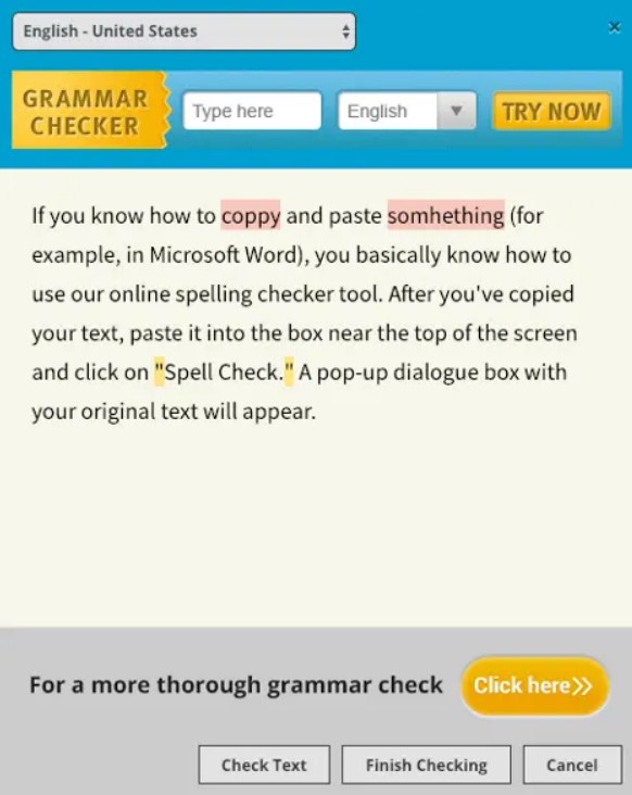 Top 30 Grammar Checking Tools - #28 SpellChecker.net