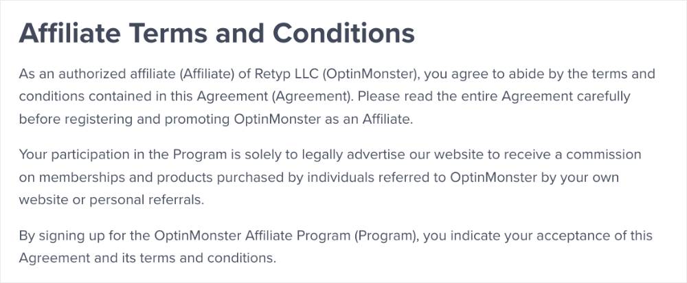 affiliate parameters